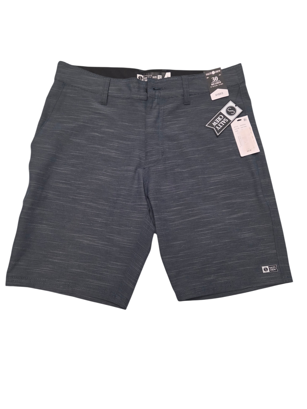 Salty Crew Men’s Slate Heather Performance Shorts — Dark Gray